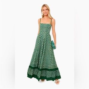 De Castro Couper Green Checkmate Dress Size Medium Tuckernuck